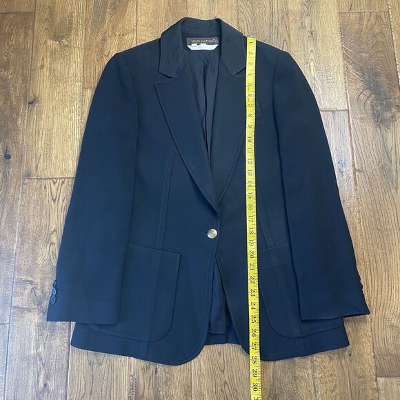 Authentic Louis Vuitton Uniformes Blazer Jacket Black with Gold Accents Sz 40 - Picture 3 of 9